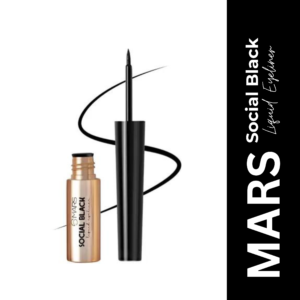 MARS Social Black Liquid Eyeliner | Super Easy Application | Long Wear