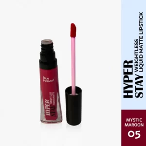 Blue Heaven Hyper Stay Lipstick - 05 Mystic Maroon | Liquid Lipstick | 6ml | Transfer Proof | Weightless