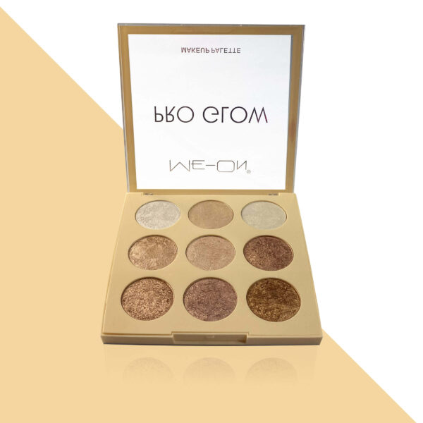me-on pro glow 9 shade highlighter palette - 02 shimmery shade