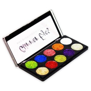 ME-ON Glitter Face Pro Eyeshadow Palette | Glitter | Lustrous Look | 10 Shades