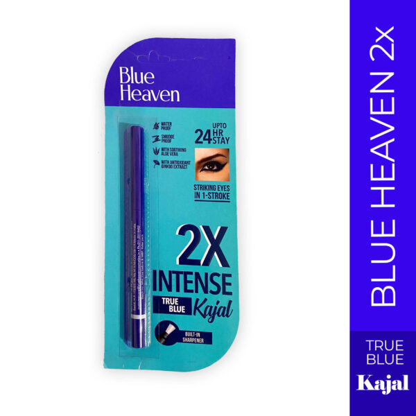 Blue Heaven 2x Intense Blue Eye Kajal Waterproof Smudgeproof 24 hours