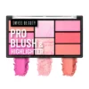 Swiss Beauty Pro Blush & Highlighter Palette color explaination