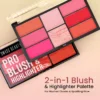 Swiss Beauty Pro Blush & Highlighter Palette 2-in-1