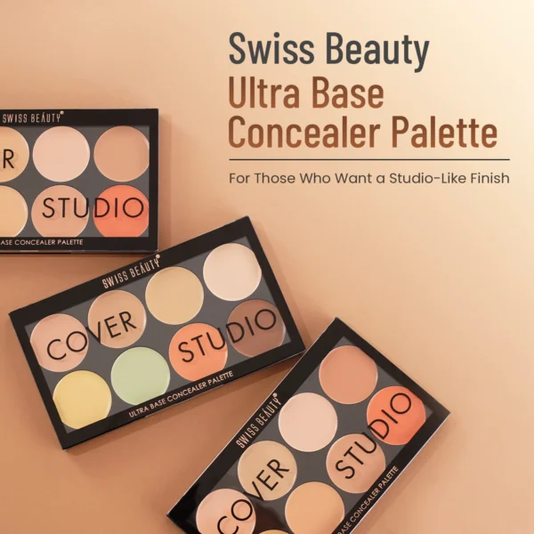 Swiss Beauty COVER STUDIO Ultra Base Concealer Palette – Shade 03 | Natural Coverage | Matte Finish | Creamy Texture - Image 4