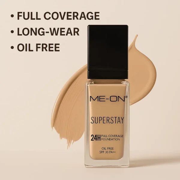 ME-ON SUPERSTAY 24H Full Coverage Foundation – N01 Cool Ivory Features